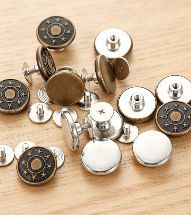 15 Pieces No Sew Detachable Metal Waist Buttons, Practical Seamless Fastener Clips for Pants Skirts Jackets - Image 2