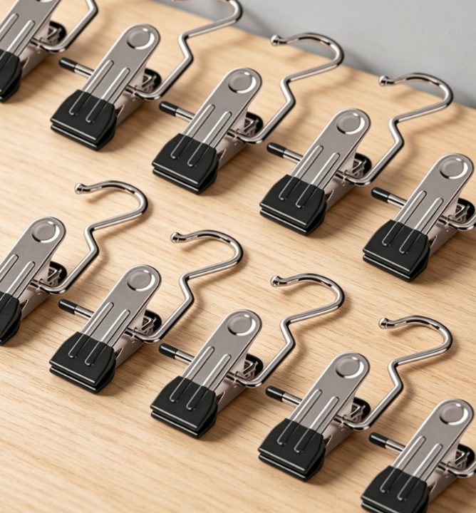 10 Pieces Multifunctional Metal Clothes Clips, Household Storage Clips for Pants Hats Socks Organizing