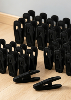 20 Pack Durable Flocked Hanger Clips, Universal Non Slip Matching Clips for Various Clothing Hangers