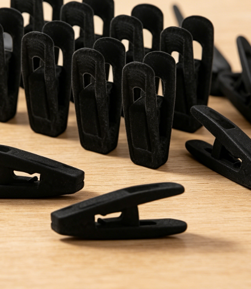 20 Pack Durable Flocked Hanger Clips, Universal Non Slip Matching Clips for Various Clothing Hangers - Image 2