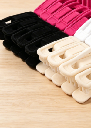 40 Pieces Multi Purpose Flocked Clothing Clips, Non Slip Seamless Clips for Pants Skirts Scarves Storage