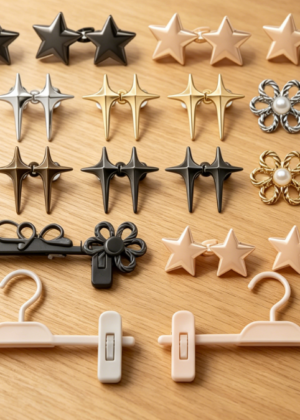 32 Pieces No Sew Waist Adjust Clips, Multi Style Metal Waist Fasteners Detachable Waistband Tightener for Daily Outfits