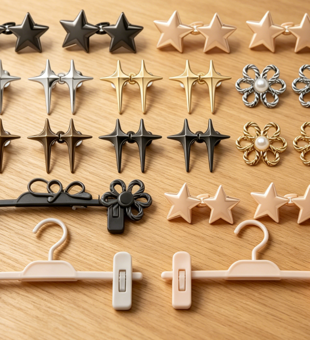 32 Pieces No Sew Waist Adjust Clips, Multi Style Metal Waist Fasteners Detachable Waistband Tightener for Daily Outfits