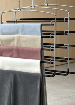 Pants Hangers 3 Pieces,5 Tier Closet Organizers and Storage Clothes Hanger,Hangers Space Saving with Swing Arm,Multiple Metal Hanger Clothes Organization for Pants Trousers Jeans Leggings Slacks